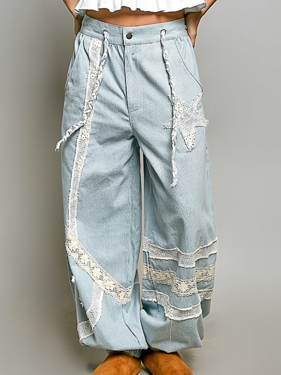 POL Pants - 🎉 POL “ VERO ” POL Cargo Denim Jogger Pants with Star Patch Detail 89